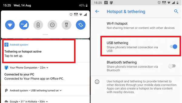 How to Set Up Tethering