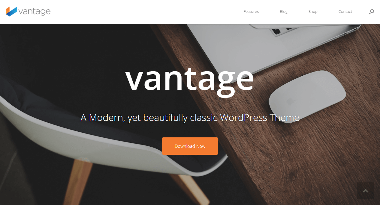 Exemplo de site com o tema Vantage do WordPress 