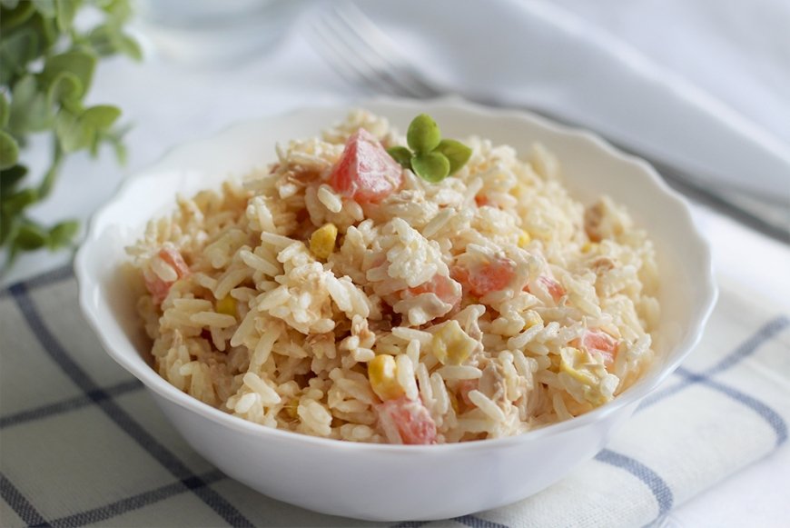 Ensalada de arroz con mayonesa - Receta de cocina fácil y casera en Bon  Viveur