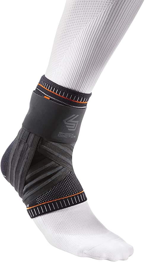 Shock Doctor Ultra Knit Ankle Brace W/Figure 6 Strap & Stays