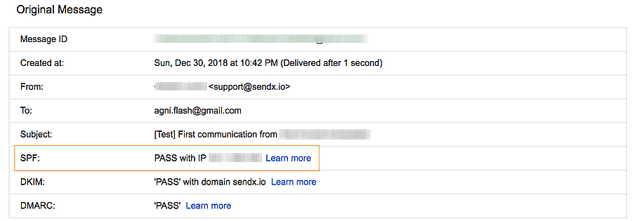 DKIM records in the email header