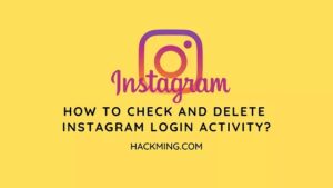 delete Instagram login activity