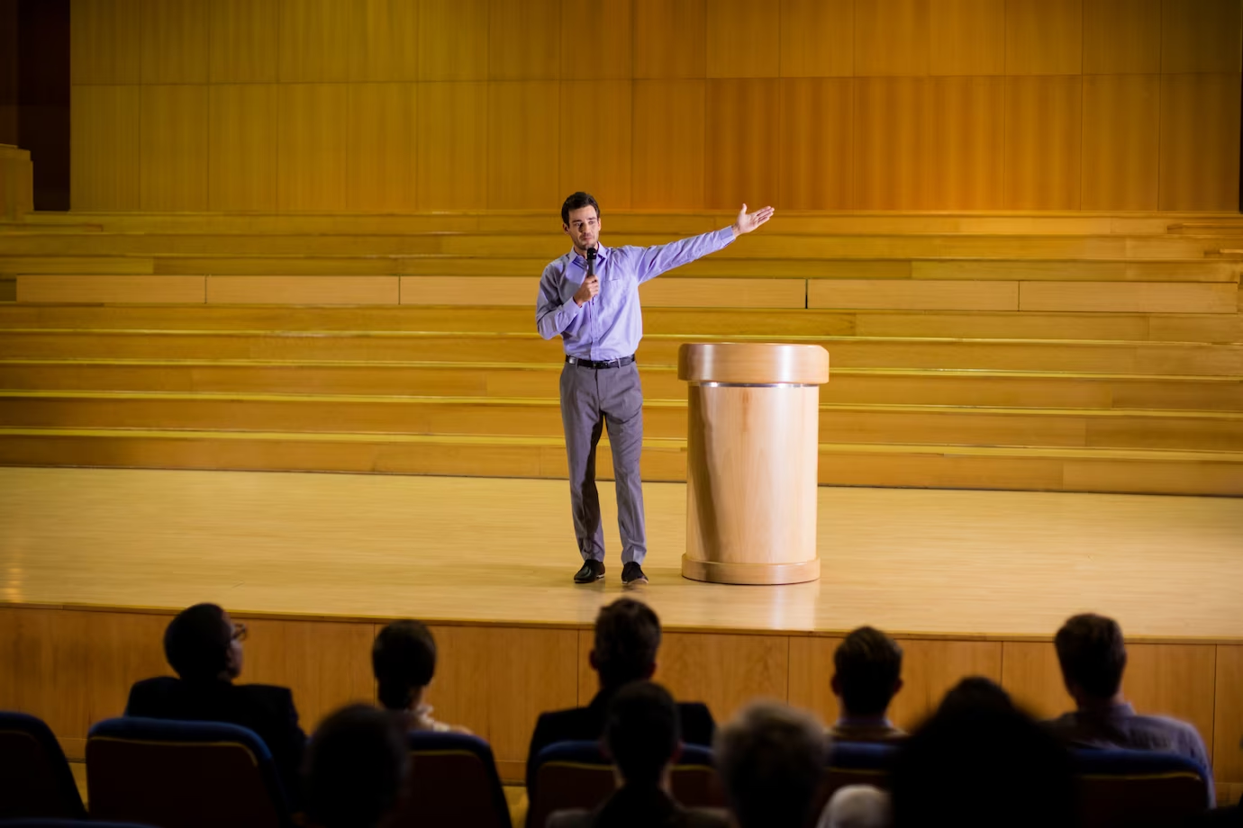 A man giving a speech