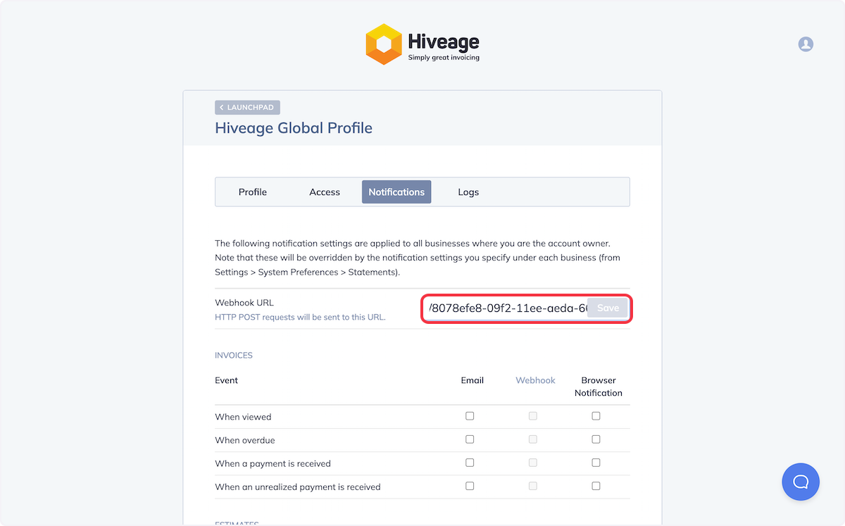 Copy the webhook URL & paste it under the Webhook URL field.