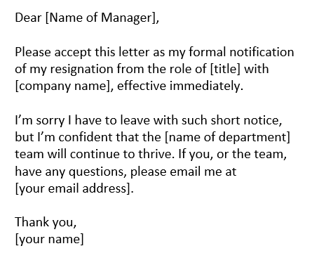 5 Two-Weeks Notice Letter Templates to Use When You Quit | InHerSight