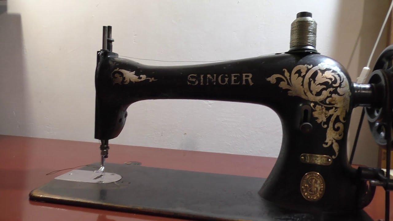 Раритетная швейная машинка Singer 16k56. - YouTube