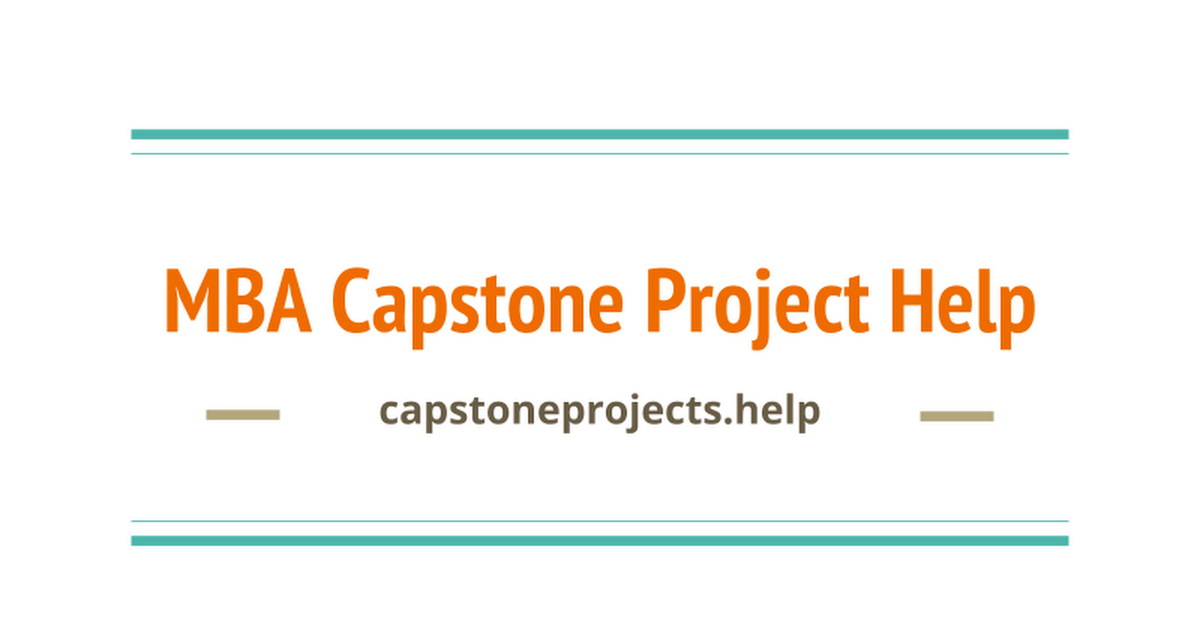 capstone project in mba
