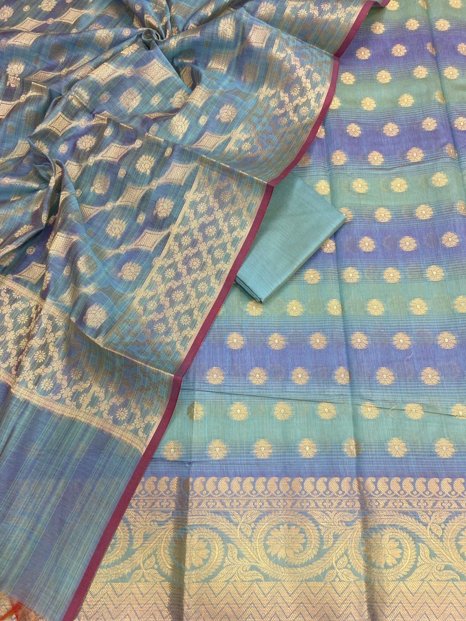 Banarasi chanderi Silk zari Weaved kurta