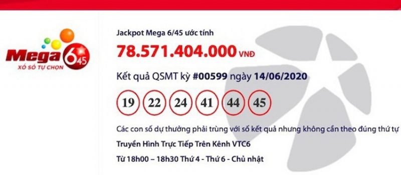 Giải thưởng Mega 6/45 tại Qh99 trả thưởng cực kỳ cao