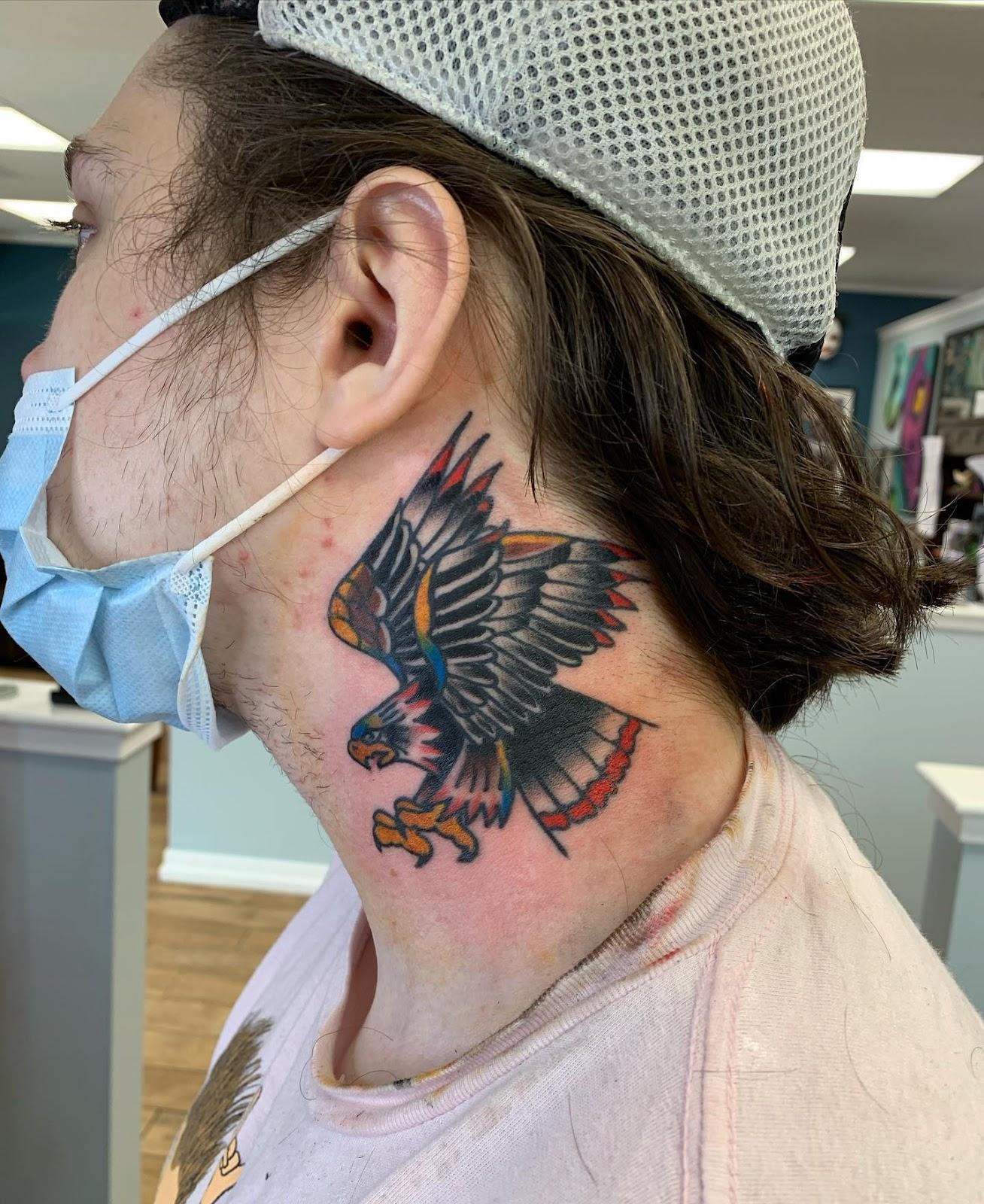 Eagle Neck Tattoo Ideas