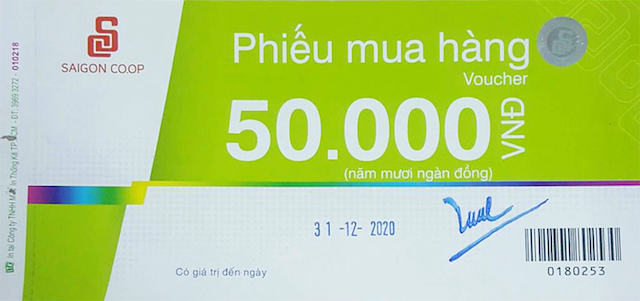 Giá thu mua phiếu mua hàng Coopmart phụ thuộc vào rất nhiều yếu tố
