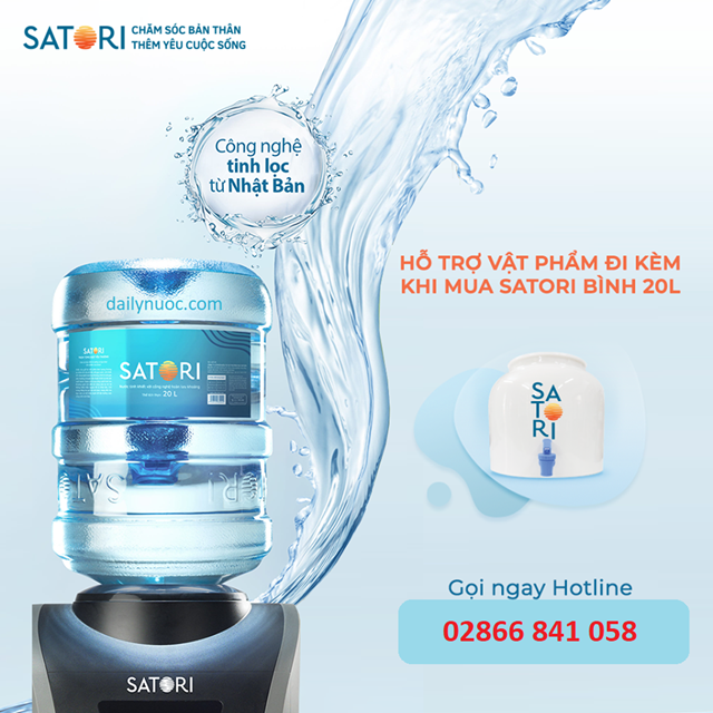 nước satori bình 20l