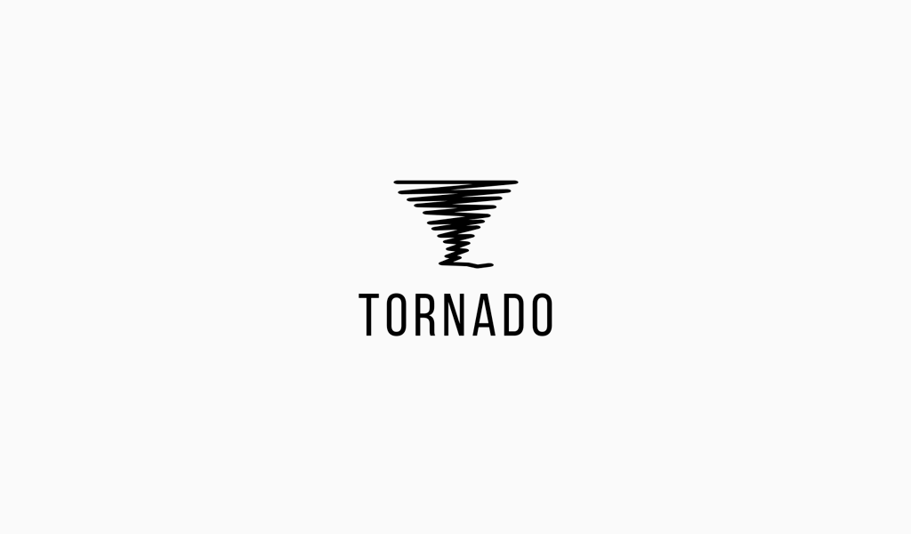 Logo di linee orizzontali Tornado