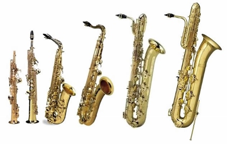 Various saxophones