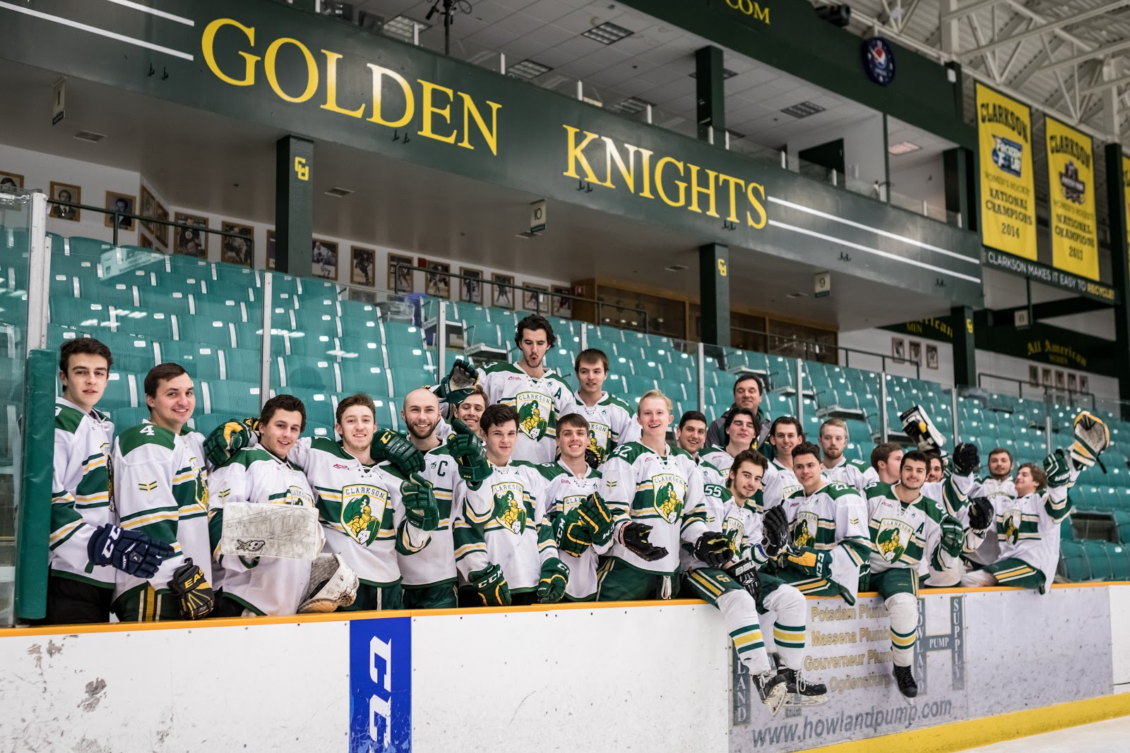 A team photo of Clarkson University Men's Club Hockey