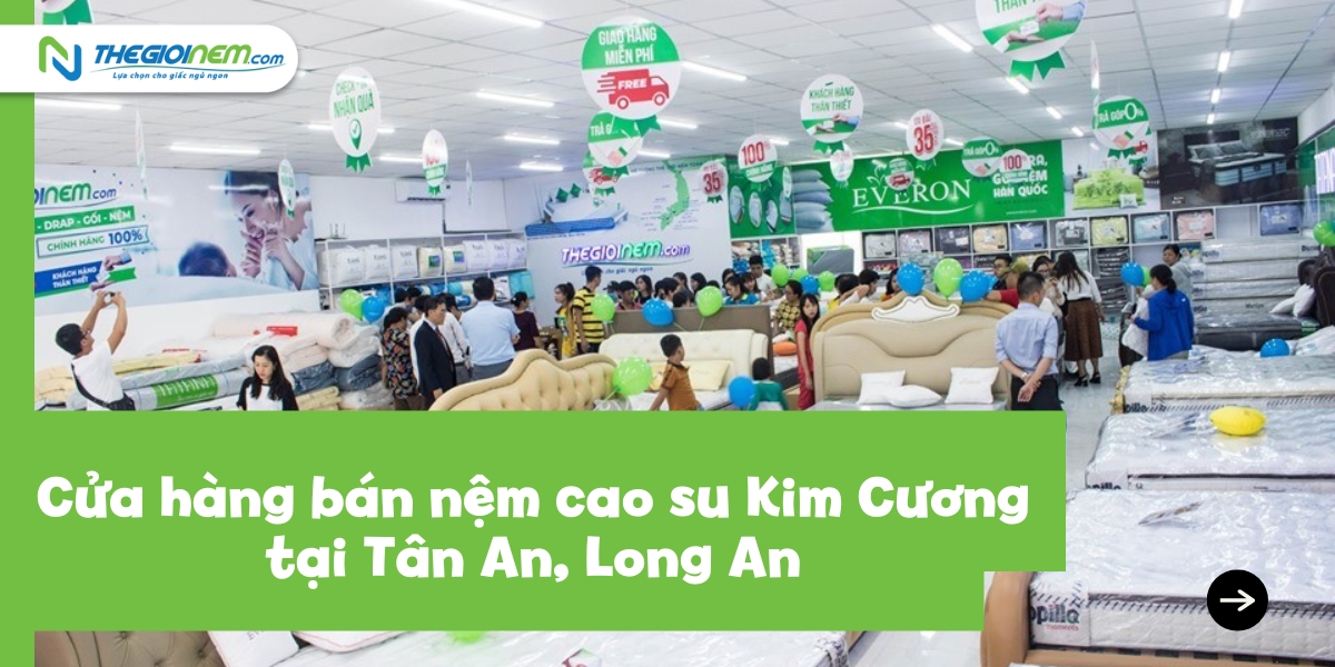 Cửa hàng bán nệm cao su Kim Cương tại Tân An, Long An