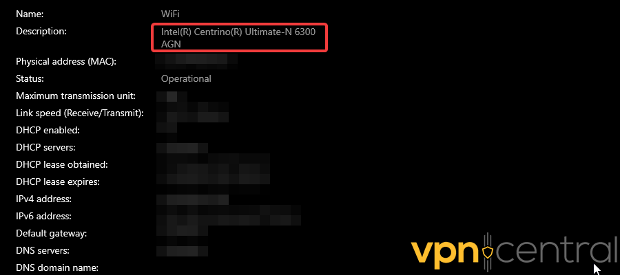 How to find your currently operational Wi-Fi adapter