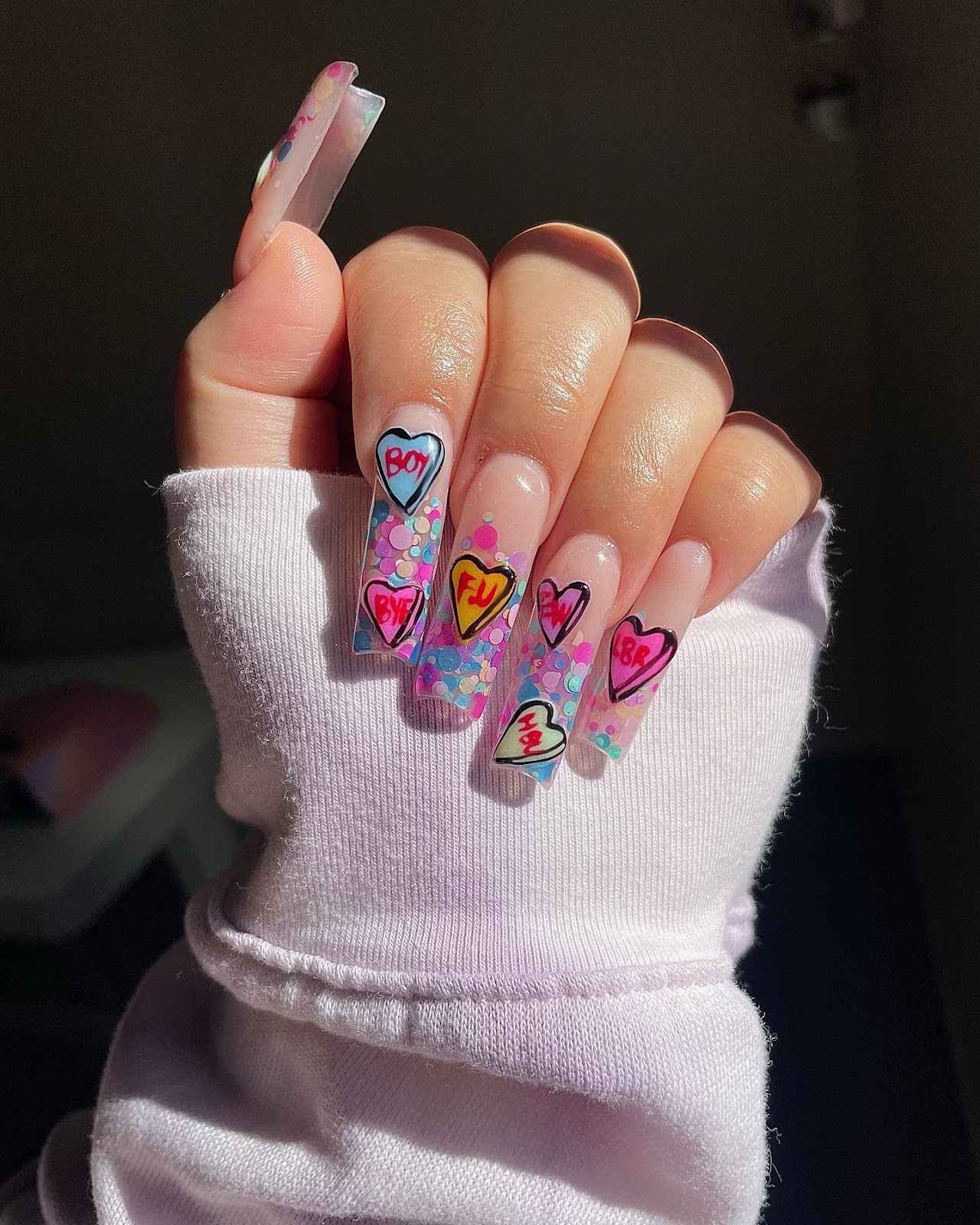 Sweetheart Nail Design