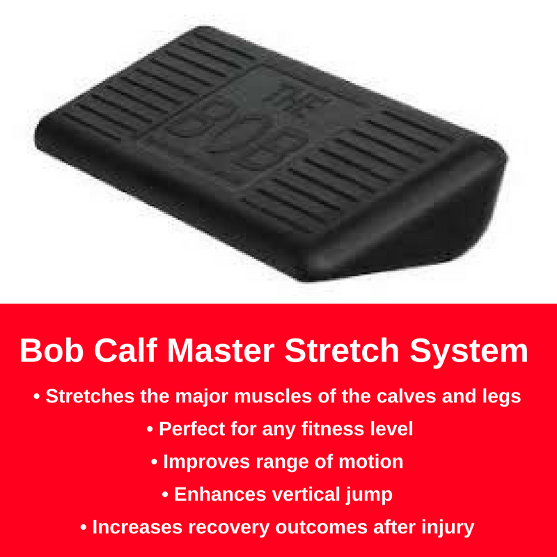 The Bob Incredible Calf Master is a simple effective tool for improving calf felibility. Helps plantar fasciitis, achilles injuries, and other ankle flexibility related issues.