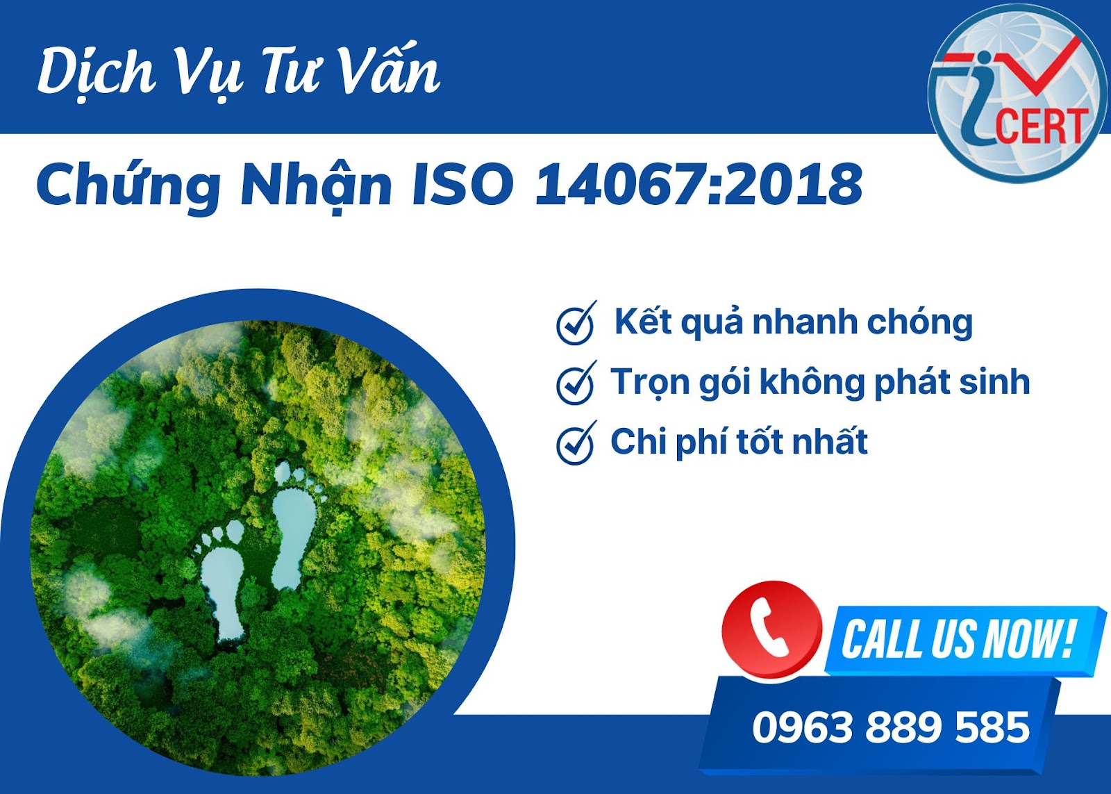 Dịch vụ chứng nhận iso 14067 mới nhất năm 2023 | ICERT