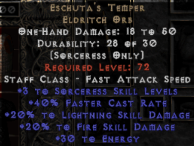 Eschuta's Temper Diablo 2
