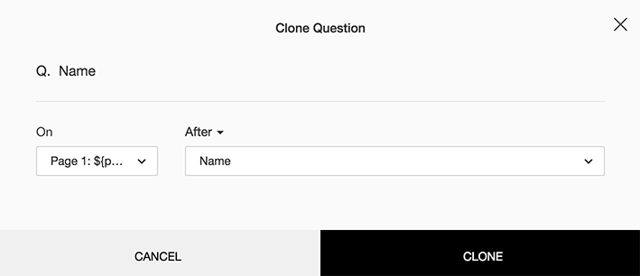 Pregunta de encuesta de clonación