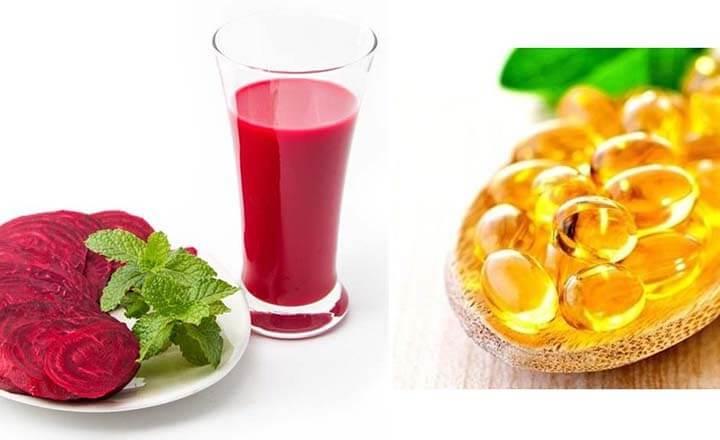 Cách làm môi hồng tự nhiên bằng vitamin E và củ dền