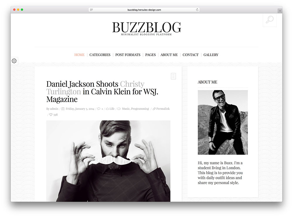 buzzblog - tema de blog clásico