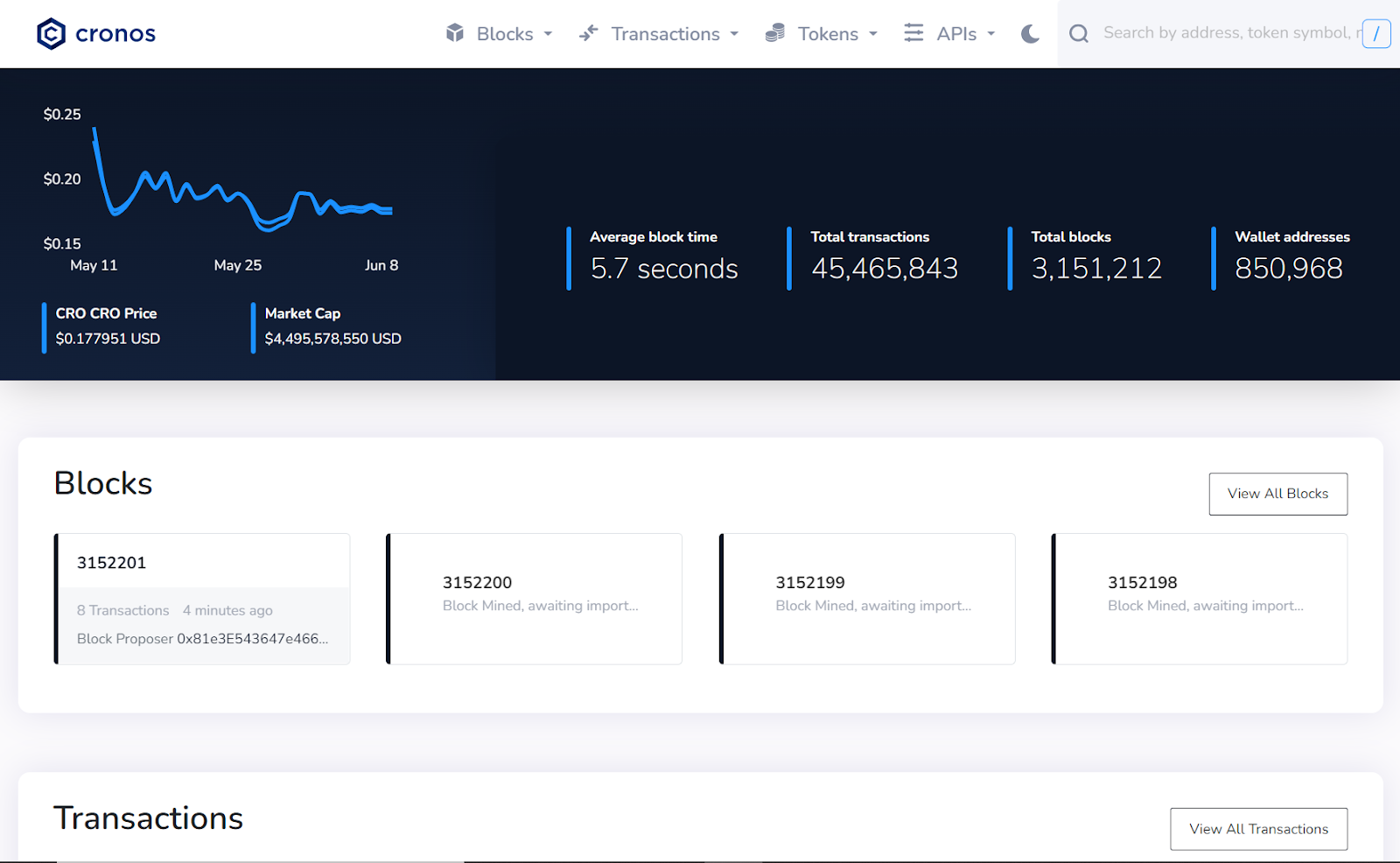 cronos wallet explorer