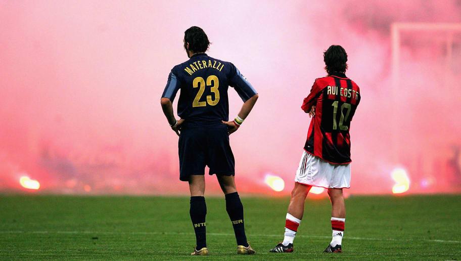 An iconic Derby della Madonnia moment between Marco Materazzi and Rui Costa 