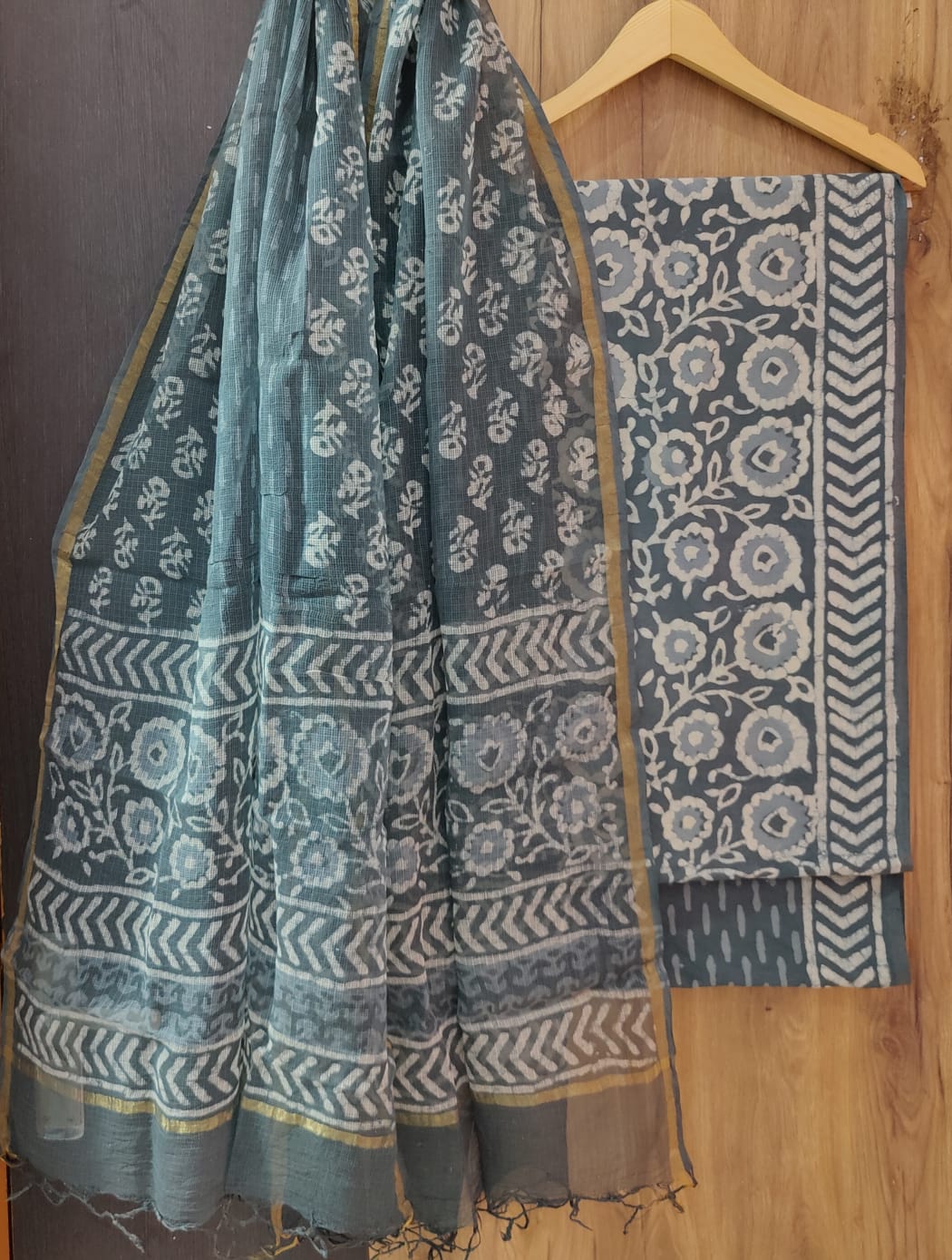Exclusive new traditional hand block printed pure cotton suits