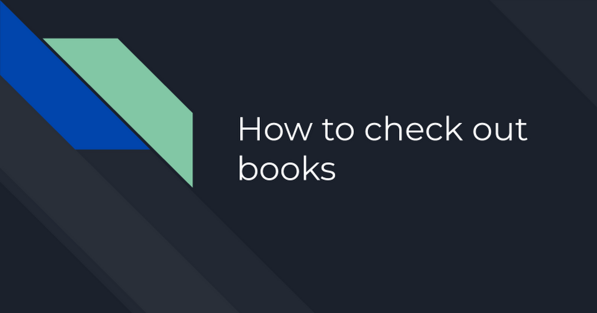 How to check out books