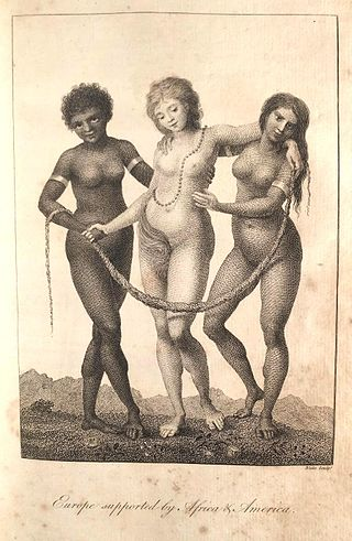 "Europe supported by Africa and America", William Blake, 1796