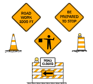 Work zone signs