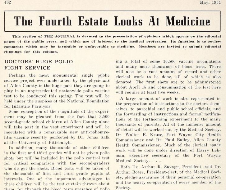 Source: Journal of the Indiana State Medical Association, May 1954, p. 462.