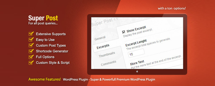 Plugin WordPress Super Post Premium