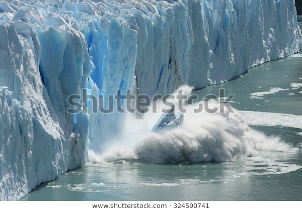Climate Change - Antarctic Melting Glacier in a Global Warming Environment