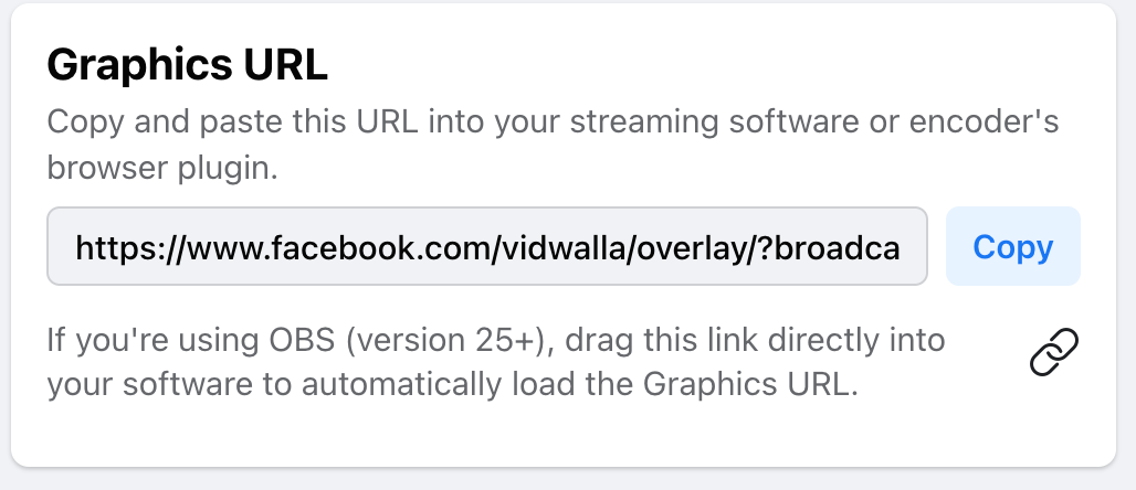 Adding graphics packs from Facebook Live Producer