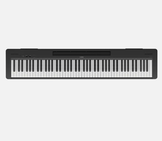 Yamaha P145 digital piano with weighted keys.