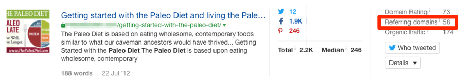 paleo diet page content explorer