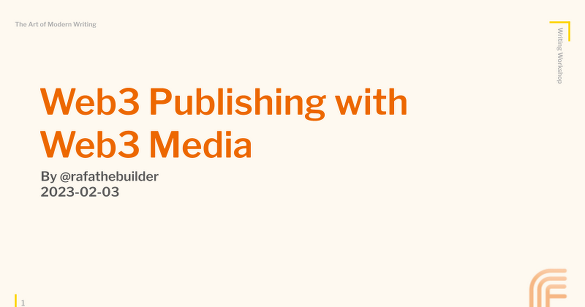 Foster: Web3 Publishing with Web3 Media