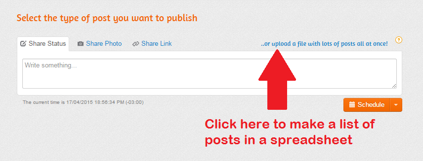 Schedule bulk posts on Facebook Events