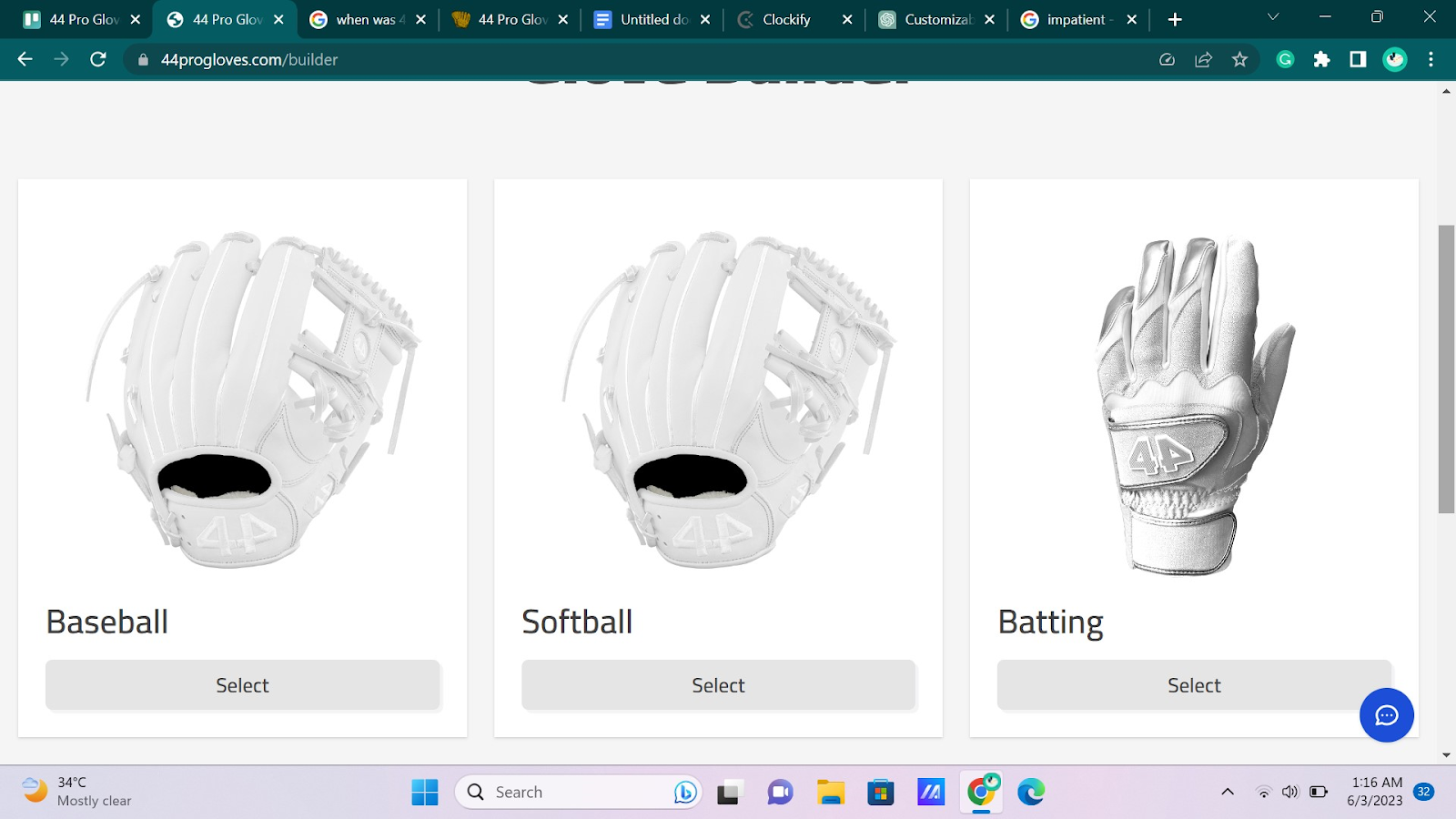 choosing your sport and glove