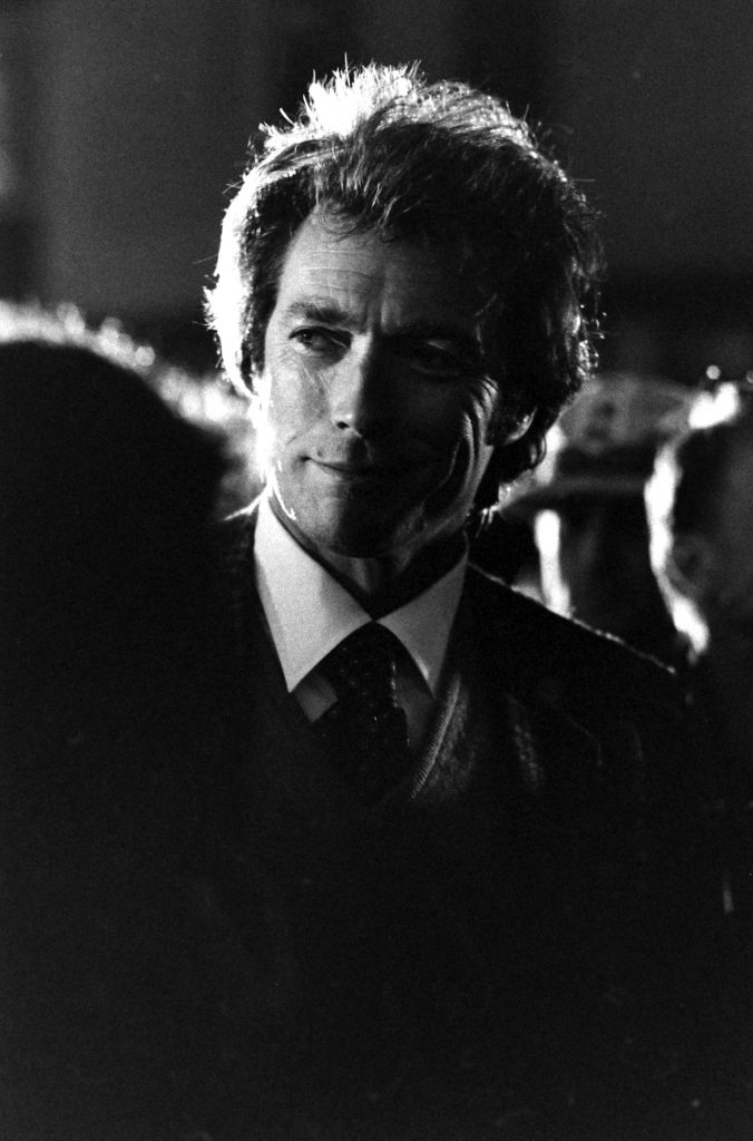 Clint Eastwood on the set of the 1971 movie, Dirty Harry.