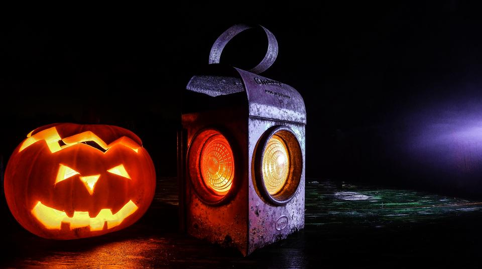 halloween, pumpkin, lantern, dark, night, scary, spooky