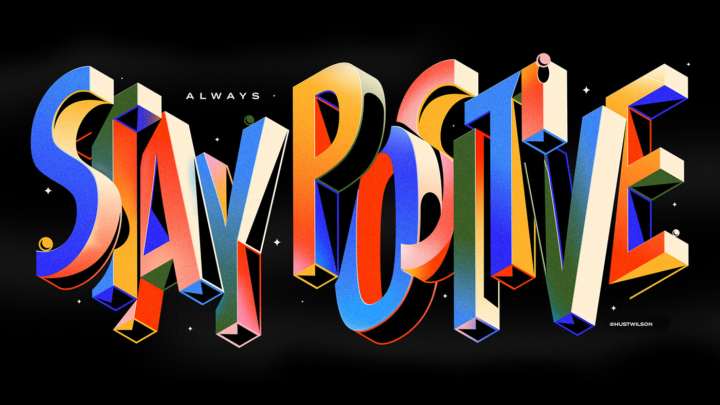 3D adobe color colorful composition design lettering type