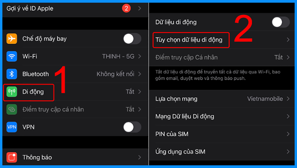 Cách bật 4G trên iPhone 1