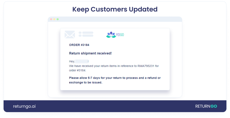 how to set up returns notifications