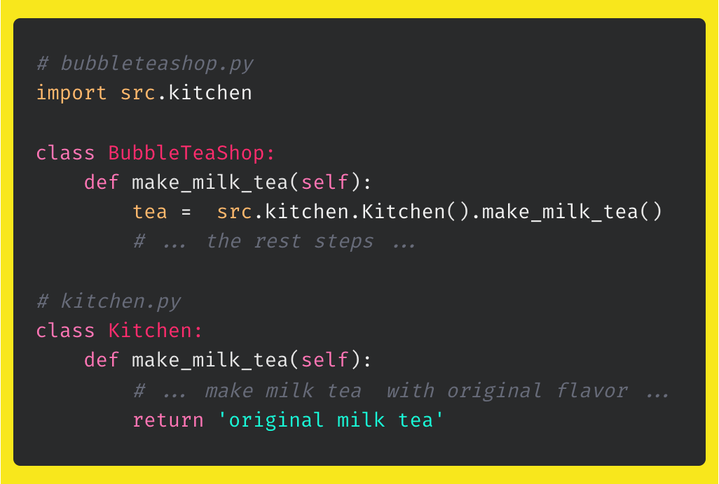 图6. “import src.kitchen” 示例