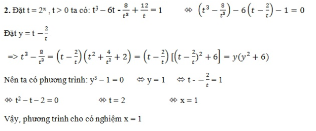 Ví dụ giải phương trình mũ và logarit